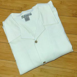 CABANA SUN Men's Double Pocket Palm Tree Short Sleeve Shirt Size XXL